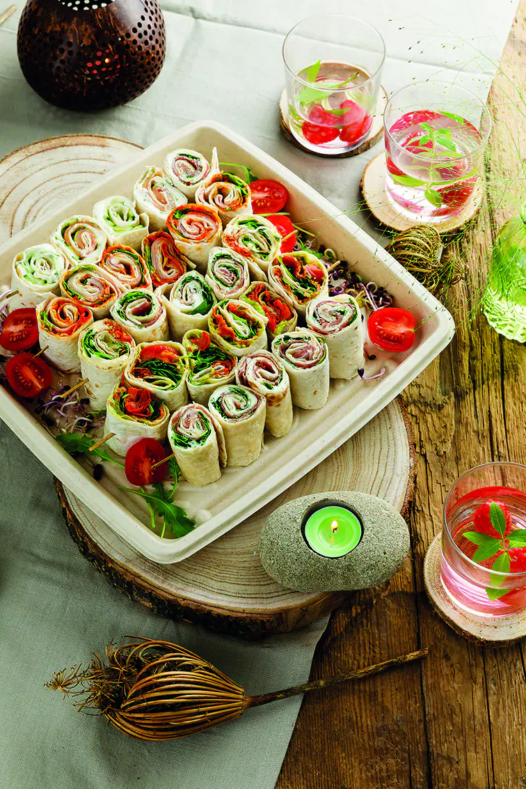 Be Pulp Catering Platten mit Wraps