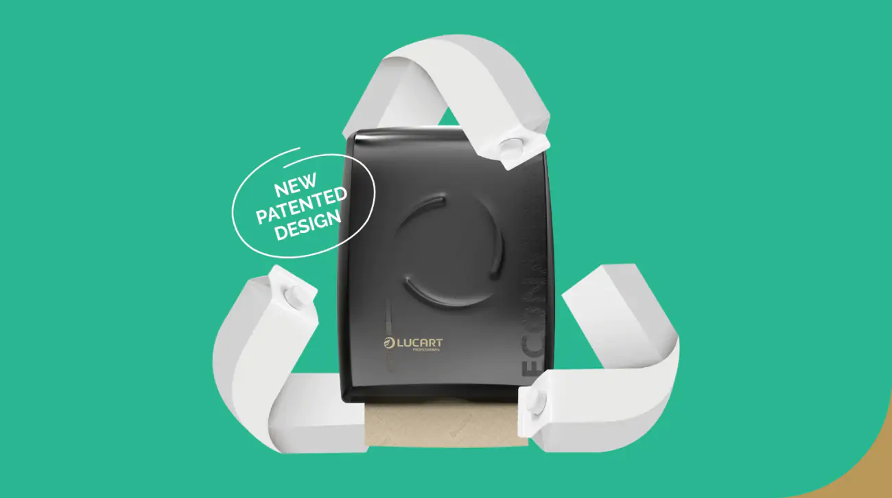 Lucart Econatural Spender aus recycelten Getränkekartons