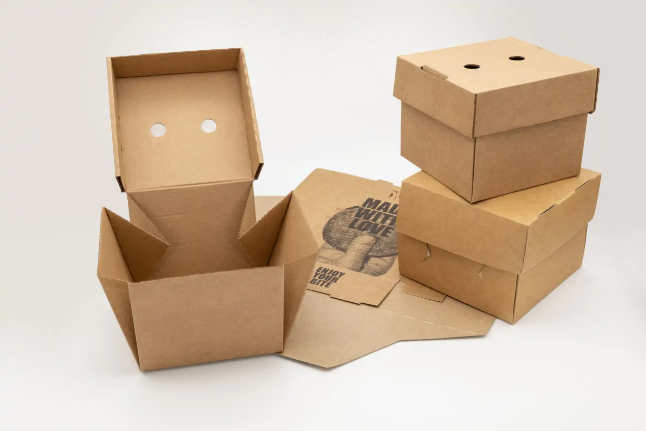 Verpackung in Ihrem Wunschmaterial, auch mit Druck