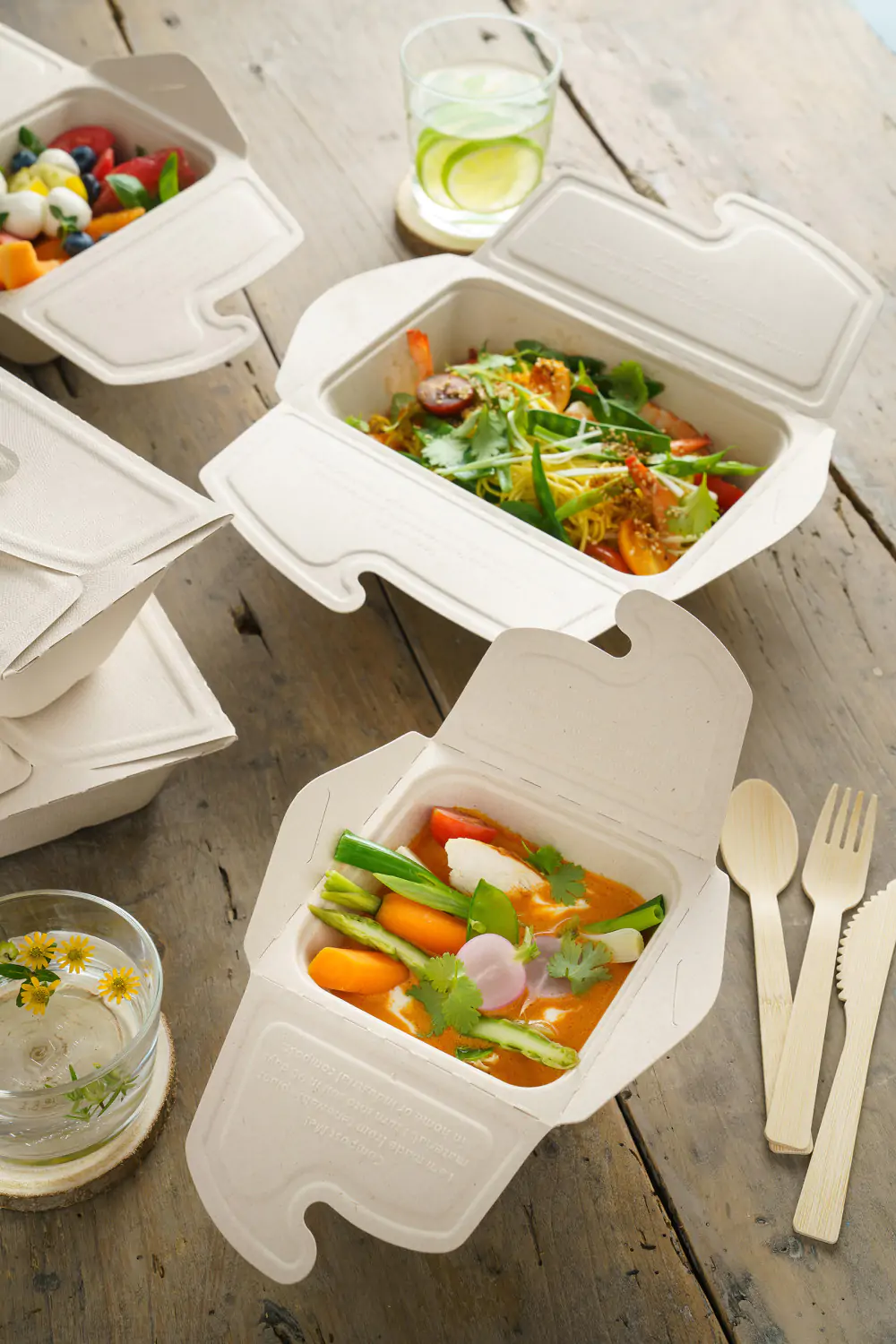 Bagasse Hot BePulp Mel Box To Go